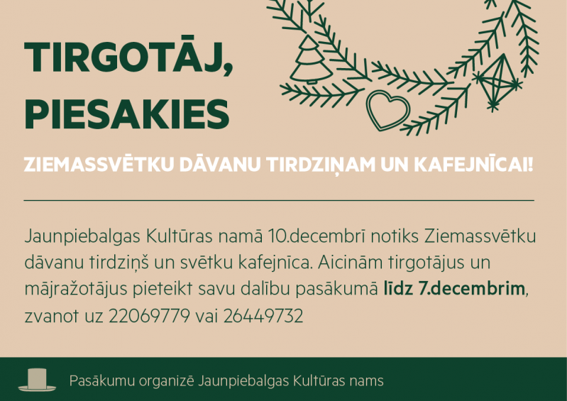 Ziemassvētku dāvanu tirdziņš un kafejnīca
