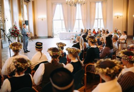 Notikusi Cēsu novada pašvaldības pieņemšana "Kultūra galvās, pilīs un sētās"