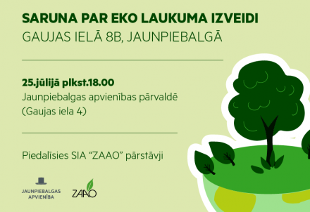 Saruna par EKO laukuma izveidi Jaunpiebalgā