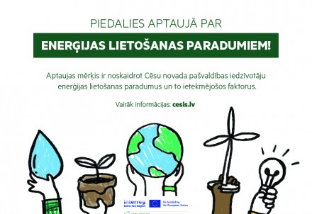 Piedalies aptaujā par enerģijas lietošanas paradumiem!