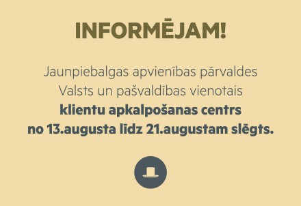 Jaunpiebalgas VPVKAC no 13.augusta līdz 21.augustam slēgts