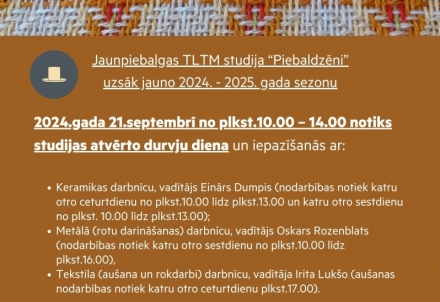 Jaunpiebalgas TLTM studija "Piebaldzēni" uzsāk jauno sezonu