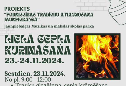 Noslēgumam tuvojas projekts "Podniecības tradīciju atjaunošana Jaunpiebalgā"