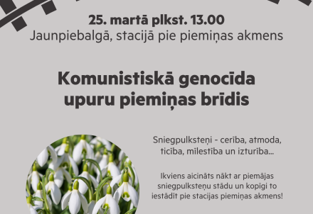Komunistiskā genocīda upuru piemiņas brīdis Jaunpiebalgā