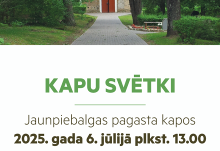 Kapu svētki Jaunpiebalgas pagasta kapos notiks 6. jūlijā