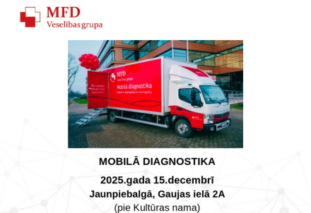 Mobilā diagnostika Jaunpiebalgā - 15. decembrī
