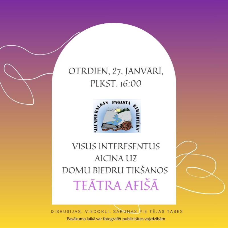 Domu biedru tikšanās "Teātra afišā"