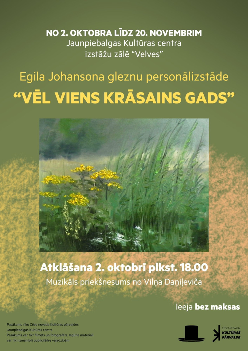 Egila Johansona gleznu personālizstāde "Vēl viens krāsains gads"